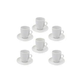 Ancap Verona Porselen 130 ml 6 Parça Doppio Espresso Tabak ve Fincan Takımı