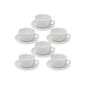 Ancap Verona Porselen 350 ml 6 Parça Latte Tabak ve Fincan Takımı