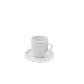 Ancap Verona Porselen Beyaz 130 ml Doppio Espresso Tabak ve Fincan Takımı