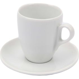 Ancap Verona Porselen Beyaz 130 ml Doppio Espresso Tabak ve Fincan Takımı