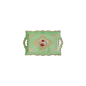 Ancel Ahşap Yeşil Eskitme 48x33 cm Tepsi