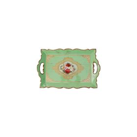 Ancel Ahşap Yeşil Eskitme 48x33 cm Tepsi