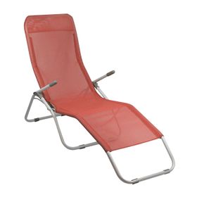 Andoutdoor Kırmızı Tumbona Katlanır Şezlong