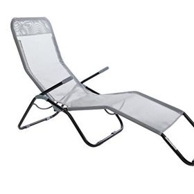 Andoutdoor Tumbona Gri Katlanır Şezlong