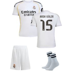 Andream Real Madrid Arda Güler 2026 Yeni Sezon Beyaz Çocuk Forması 3'lü Set