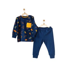 Andy Wawa AC23404 Dinazor Temalı Lacivert Erkek Çocuk Pijama