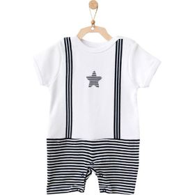 Andywawa AC21665R Erkek Bebek Yıldızlı Lacivert Tulum