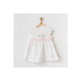 Andywawa AC21685 Beyaz Kız Bebek Elbise