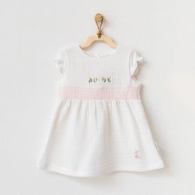 Andywawa AC21685 Beyaz Kız Bebek Elbise