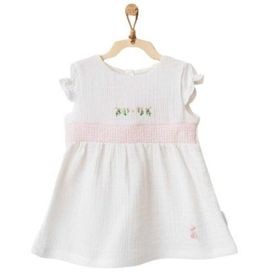 Andywawa AC21685 Beyaz Kız Bebek Elbise