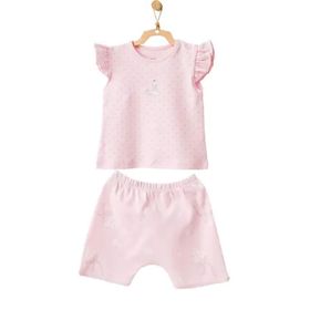 Andywawa AC21798R Kız Bebek Ördek Desenli Alt Üst Şort Takım