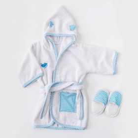 Andywawa AC21827RP Bayb Home Erkek Bebek Mavi Bornoz Takımı