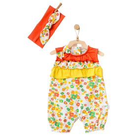 Andywawa AC21832 Kız Bebek Çıtçıtlı Fiyonk Detaylı Renkli Tulum