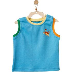 Andywawa AC21872R Erkek Bebek Deniz Temalı Mavi Tişört