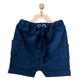 Andywawa AC21875R Erkek Bebek Lacivert Bağcıklı Cepli Şort
