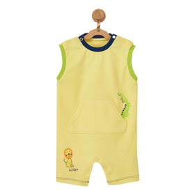 Andywawa Ac22527 Cute Curocodile Ramper Sarı Bebek Tulum