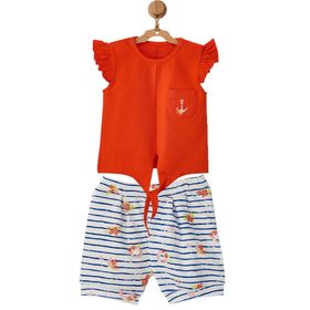 Andywawa AC22553 Kız Bebek Deniz Temalı Alt Üst Takım