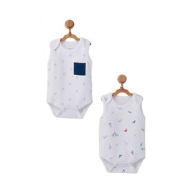 Andywawa AC22636 Beyaz 2'li Bebek Body