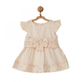Andywawa AC22653 Pompom Vanilla Cream Bebek Elbise