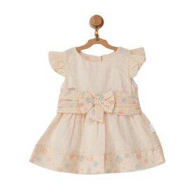 Andywawa AC22653 Pompom Vanilla Cream Bebek Elbise