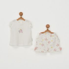 Andywawa Ac22719 Unicorn 2'li Ekru Bebe Takım