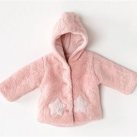 Andywawa AC23159 Şapka Pembe Kız Bebek Mont