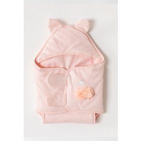 Andywawa AC23289 Pembe Kız Bebek Kulaklı Kundak