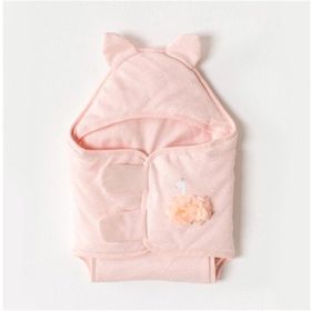 Andywawa AC23289 Pembe Kız Bebek Kulaklı Kundak