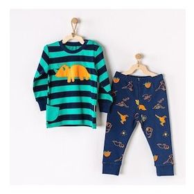 Andywawa AC23403 Lacivert Erkek Çocuk 2'li Pijama Takımı