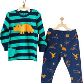 Andywawa AC23403 Lacivert Erkek Çocuk 2'li Pijama Takımı