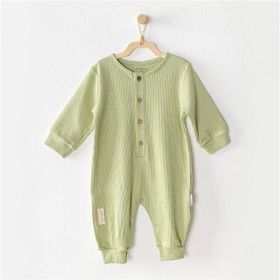 Andywawa AC23650 Yeşil Bebek Fitilli Düğmeli Tulum