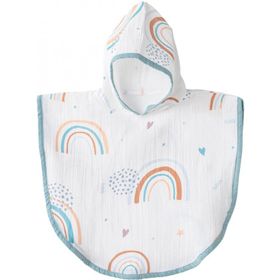 Andywawa AC23711 Baby Home Müslin Beyaz Bebek Panço
