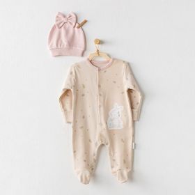 Andywawa AC24079 Baby Casual Beige Bebek Tulum Takım