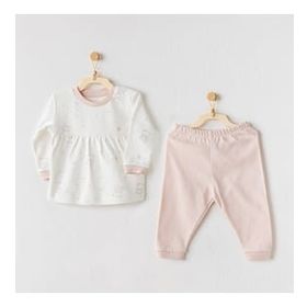 Andywawa AC24139 Ballerina Ekru Pembe 2'li Bebek Takım