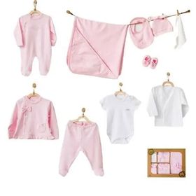 Andywawa AC24311 Natura Wawa Organic Pink 10 Parça Bebek Hastane Çıkışı