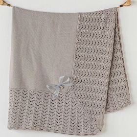 Andywawa AC24329 100x90 cm Grey Triko Bebek Battaniyesi