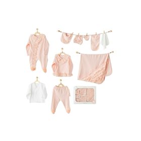 Andywawa AC25311 Newborn Chic Girl 10 Parça Bebek Hastane Çıkışı