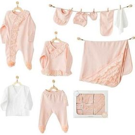 Andywawa AC25311 Newborn Chic Girl 10 Parça Bebek Hastane Çıkışı