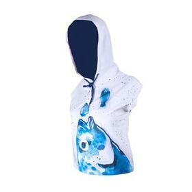 Anemoss Çipura Kolsuz Kapüşonlu Beyaz Kadın Sweatshirt