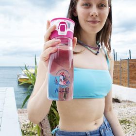 Anemoss Denizci Kız Tritan 600 ml Lila Matara