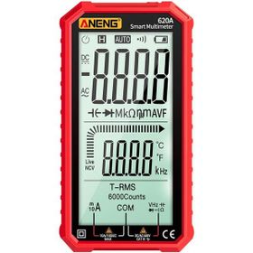 Aneng 620a 4.7 İnç Geniş LCD Ekran Otomatik + Manuel + Akıllı RMS Dijital Multimetre