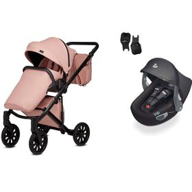 Anex E/type Şeftali Rengi Seyahat Sistem Koyu Pembe Bebek Arabası