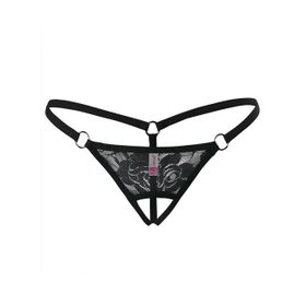 Angel Ağı Açık Siyah Dantelli Fantezi İç Çamaşırı G String