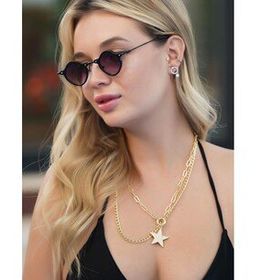 Angel Eyes AE-2164C1 Geometrik Siyah Çerçeveli Unisex Güneş Gözlüğü