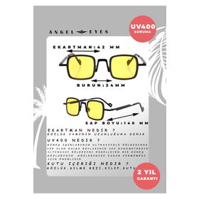 Angel Eyes AE-7031C11 Dikdörtgen Çok Renk Çerçeveli Unisex Güneş Gözlüğü