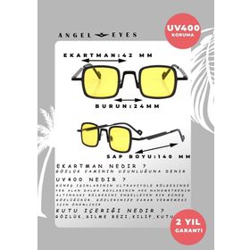 Angel Eyes AE-7031C11 Dikdörtgen Çok Renk Çerçeveli Unisex Güneş Gözlüğü