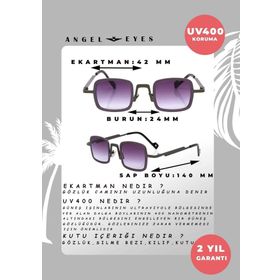 Angel Eyes AE-7031C4 Dikdörtgen Çok Renk Çerçeveli Unisex Güneş Gözlüğü