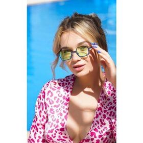 Angel Eyes AE-7751C26 Dikdörtgen Siyah-Lacivert Çerçeveli Unisex Güneş Gözlüğü