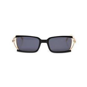 Angel Eyes AE0041C1 Siyah Çerçeve Siyah Cam Metal Gold Saplı Dikdörtgen Kadın Güneş Gözlüğü