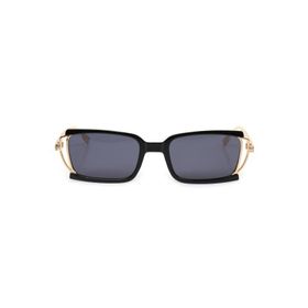 Angel Eyes AE0041C1 Siyah Çerçeve Siyah Cam Metal Gold Saplı Dikdörtgen Kadın Güneş Gözlüğü